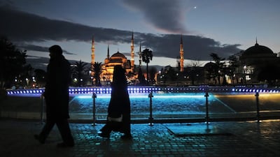 The Blue Mosque in the historical Sultanahmet district of Istanbul. AP