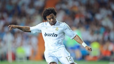 Marcelo won La Liga with Real Madrid in 2011-12. Getty