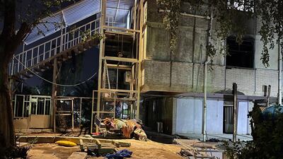 The Ibn Al Khateeb hospital in southern Baghdad where a fire broke out following the explosion of an oxygen tank on April 24, 2021. EPA