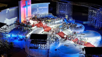Pope Francis celebrates Mass at Copacabana beach on July 25, 2013 in Rio de Janeiro, Brazil. Getty Images
