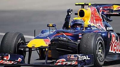 Webber finished 1.36 seconds ahead of championship leader Lewis Hamilton after converting his anger at handing a key car part over to Vettel.