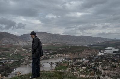 Ridvan Ayhan looks at New Hasankeyf. AFP