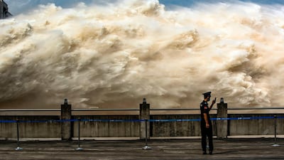 Water is released from the Three Gorges Dam, a gigantic hydropower project on the Yangtze river in central China's Hubei province. China's financial regulators are concerned about the health of the banking sector as bad loans are on the rise amid slower economic growth. AFP