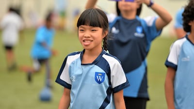 Smiles All Around. Photo: Mathew Thomas Gems Wellington Academy Silicon Oasis