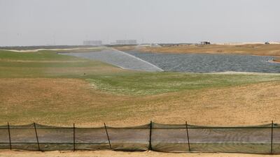 A man-made lake, part of the 18-hole Jack Nicklaus-designed golf course. Sarah Dea / The National