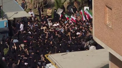 Clashes erupted at the Amirkabir University of Technology in Tehran in Iran's latest bout of unrest. AFP