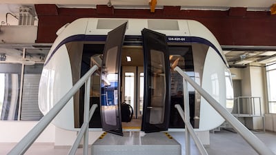 A four-person Skypod line at the uSky Test & Certification Centre in Sharjah