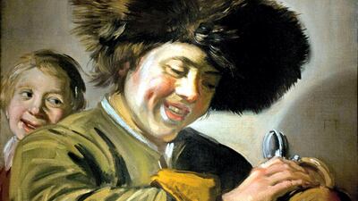 'Two Laughing Boys' by Frans Hals (1626). The painting has been stolen from a small museum in the Netherlands. Alamy