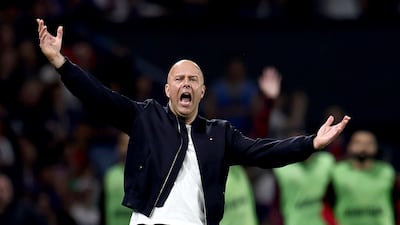 Arne Slot's Liverpool lost the Champions League quarter-final first leg against PSG 2-0. EPA