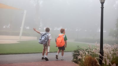 Off to school as fog blankets Dubai