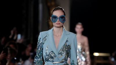 Elie Saab’s spring/summer 2019 couture collection. Reuters