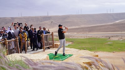 Australian golfer Greg Norman designed the championship golf course at Wadi Safar, in the vast Diriyah project that lies north-west of Saudi capital Riyadh. Photo: Diriyah Company