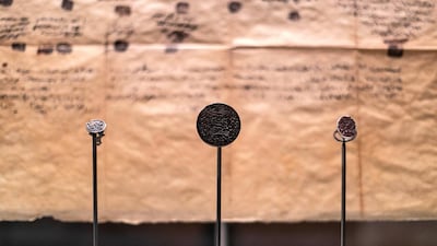 Coins exhibited in At-Turaif district museum in Ad Diriyah. Reem Mohammed / The National