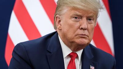 US President Donald Trump seen during a meeting at the World Economic Forum. AFP