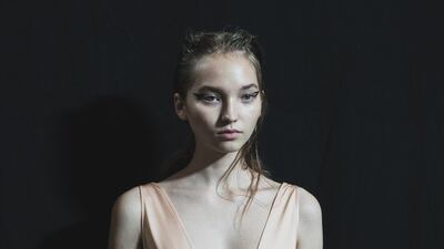 Simplicity was everything at the Rochas show, as dresses were striped back to their very construction. Getty 