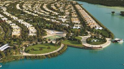 Aldar’s West Yas waterfront scheme of more than 1,000 villas on Yas Island will be sold to UAE nationals only. Above, a scale model of the residential project. Courtesy Aldar Properties