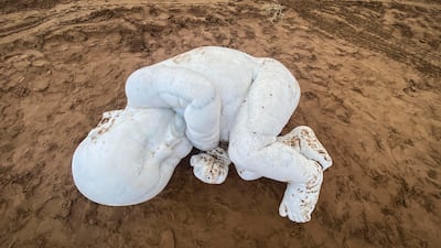 Exposed to the elements, 'Look Here' will eventually be altered and damaged, but the artist embraces the change as part of the work.