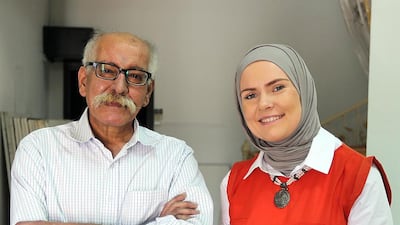 Hassan Sharif with Anna Seaman. Satish Kumar / The National