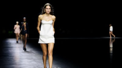 The latest collection was a far cry from the previous director's more-is-more approach. Reuters