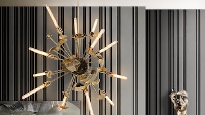 Floral designs will make a comeback in 2025, including in less traditional forms such as lighting. Photo: Rug Society