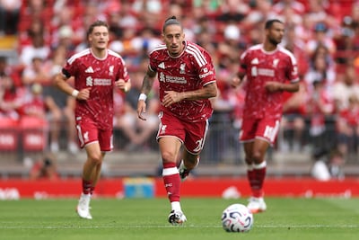 Kostas Tsimikas of Liverpool during the during the pre-season friendly match between Liverpool FC and AS Monaco at Anfield in Liverpool, England. Getty Images