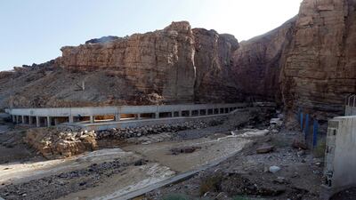A general view of the location where rain storms unleashed flash floods, near the Dead Sea, Jordan October 26, 2018. REUTERS/Muhammad Hamed