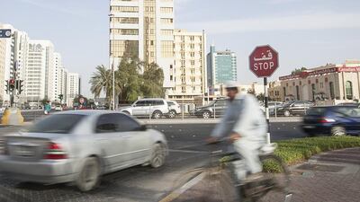 Stop signs. Many drivers tend to treat or interpret the signs as ‘give way’. Authorities say otherwise. Mona Al Marzooqi / The National