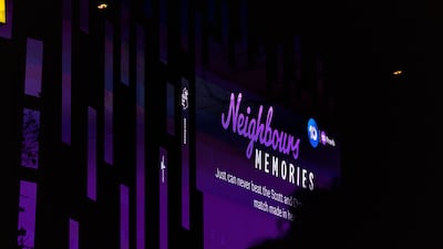 The finale of TV show 'Neighbours' was screened at Federation Square in Melbourne, Australia, on July 28, 2022.