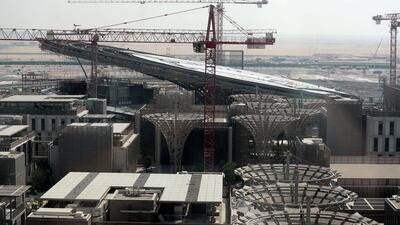 The Sustainability Pavilion will be capped with solar panels once completed. Chris Whiteoak / The National