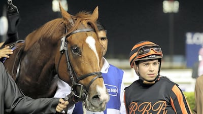 Jockey Mickael Barzalona willl be looking to guide Victor Ludorum to victory in France. Pawan Singh / The National
