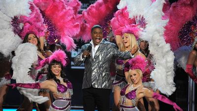 Host Tracy Morgan, center, performs at the Billboard Music Awards at the MGM Grand Garden Arena. Chris Pizzello / Invision / AP