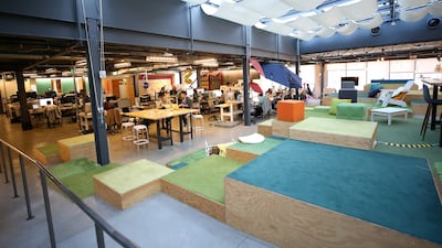 Each of the four floors in Airbnb's San Francisco office uses a different city as a theme. Photo: AFP