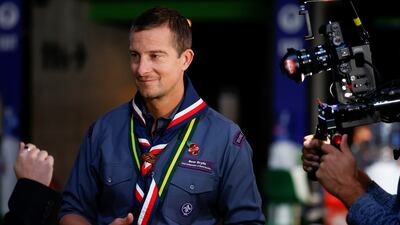 British television personality and survival expert Bear Grylls, who is also chief ambassador of World Scouting, attends the summit. Reuters