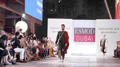 Designs by student designer Shivangi Suvarna, inspired by the mythological existence named Shiva. Esmod Fashion Show.
