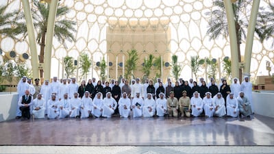 Sheikh Mansour with officials during final preparations for Cop28, at Expo City Dubai. The UN summit runs from November 30 until December 12
