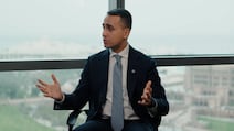 EU Representative to the Gulf, Luigi Di Maio, speaking to The National in Abu Dhabi. The National