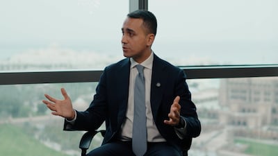 EU Representative to the Gulf, Luigi Di Maio, speaking to The National in Abu Dhabi. The National