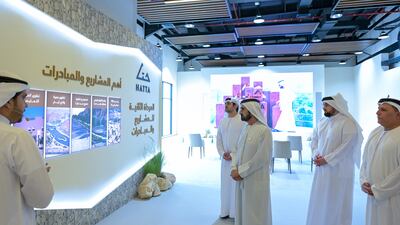 Sheikh Mohammed, accompanied by Sheikh Maktoum bin Mohammed, Deputy Prime Minister, Minister of Finance and Deputy Ruler of Dubai, was briefed on the 14 projects and initiatives that have been completed