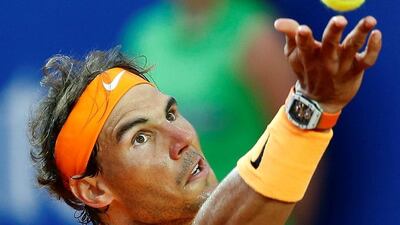Spain's Rafael Nadal returns a ball to Japan’s Kei Nishikori during the Barcelona Open tennis tournament final in Barcelona, Spain. AP Photo/Manu Fernandez