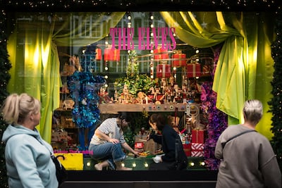 Christmas window display at Selfridges. Getty Images)