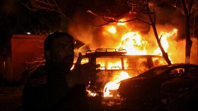 A police officer reacts after an explosion at a luxury hotel in Quetta, Pakistan. Reuters