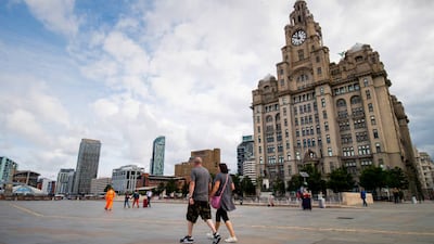 The Royal Liver Building on the waterfront in Liverpool, where a G7 foreign ministers' meeting will take place next month. Bloomberg.
