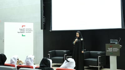 Dr Ebtisam Al Ketbi, president of the Emirates Policy Centre, spoke of the UAE's foreign policy at the Emirates Diplomatic Academy this week. Emirates Diplomatic Academy.