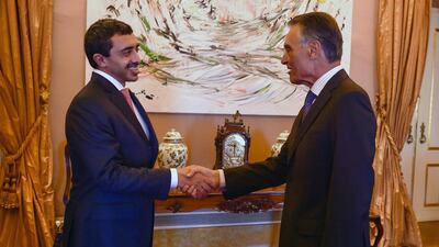 Sheikh Abdullah bin Zayed, Minister of Foreign Affairs, met Anibal Cavaco Silva, president of Portugal, in Lisbon. Wam
