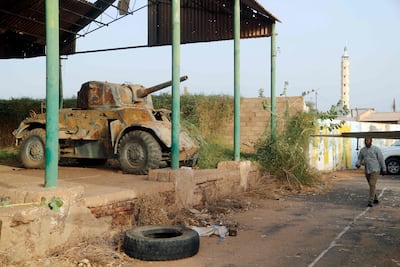 Signs of war in Bahri, Greater Khartoum. AFP