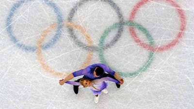 Aljona Savchenko and Bruno Massot of Germany in the Pair Skating free skating competition final. John Sibley / Reuters