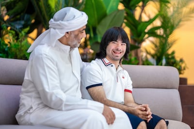 Abdullah Al Shamsi with his father, Hilal. Photo: SSMC