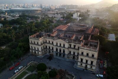 The National Museum, pictured one day after a massive fire ripped through the building. AFP