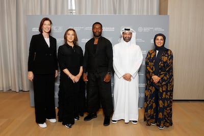 From left: producers Nicky Bentham and Barbara Broccoli; actor, writer and director David Oyelowo; Hassan Al Thawadi, chairman of the Film Committee at Media City Qatar; and Fatma Al Rumaihi, chief executive of Doha Film Institute have joined forces for a new film adaptation of Othello. Getty Images
