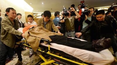 The sombre announcement on the fate of the plane ended 17 days of agonising uncertainty for relatives of those on board — two thirds of them Chinese. Goh Chai Hin / AFP Photo